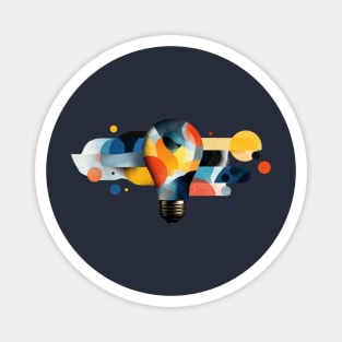 Modern Art Lightbulb Magnet